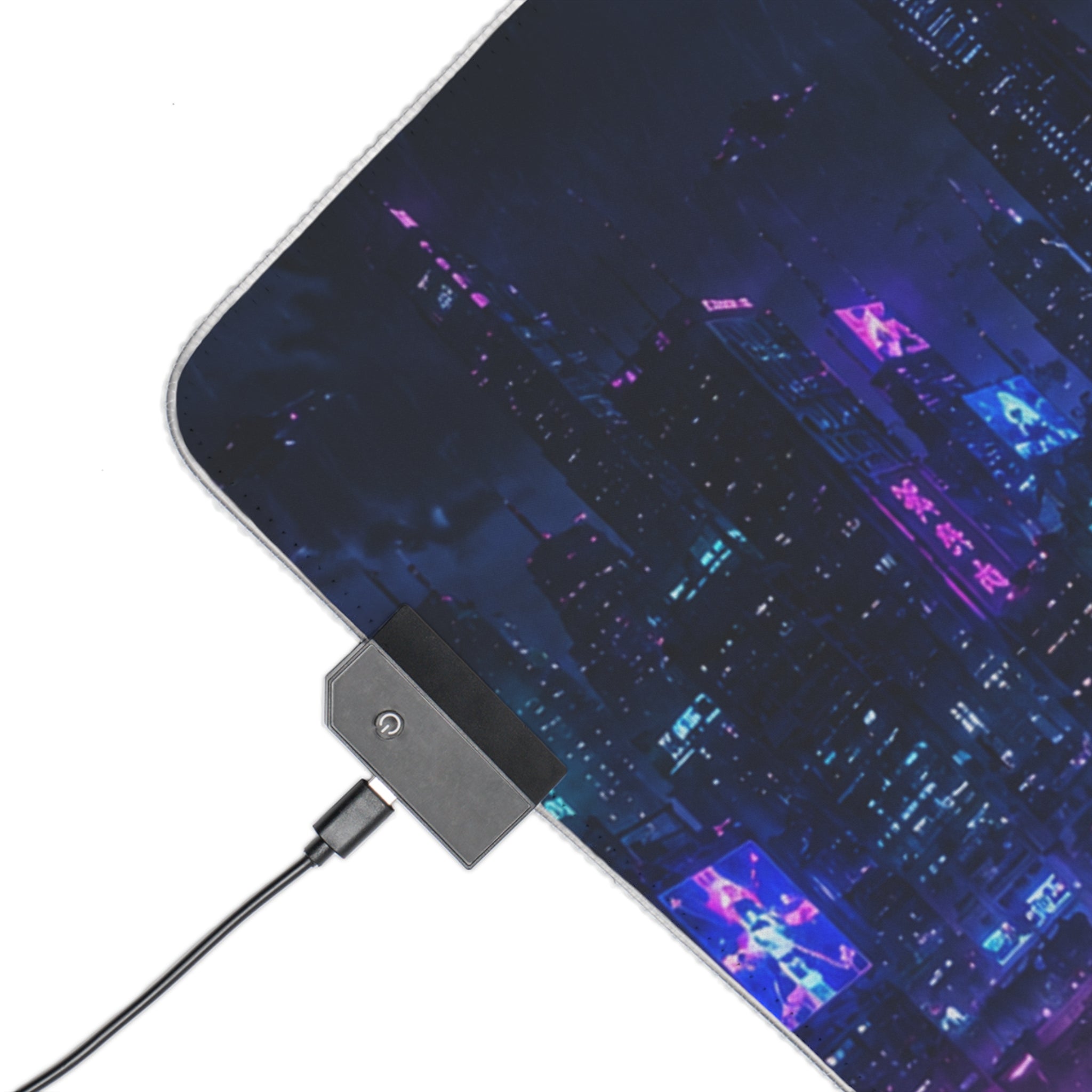 Cyberpunk City LED Gaming Mouse Pad — RGB Waterproof Extended Desk Mat