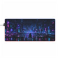 Cyberpunk City LED Gaming Mouse Pad — RGB Waterproof Extended Desk Mat