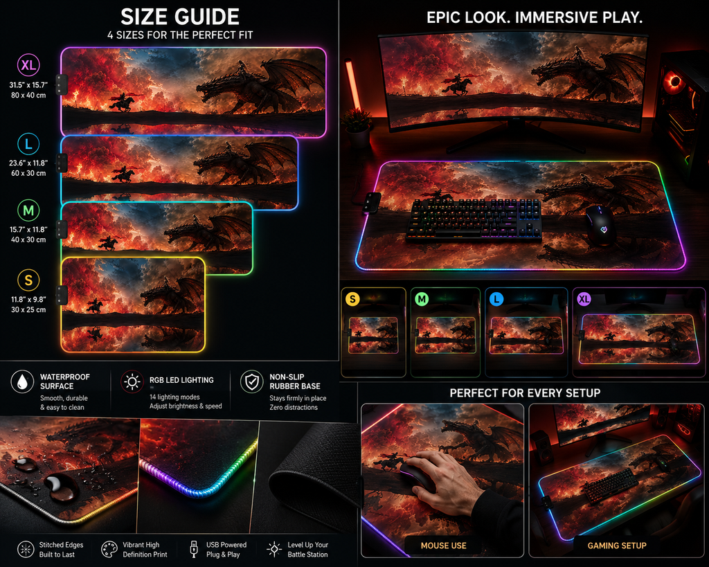 LED Gaming Mouse Pad